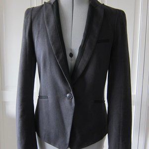 COMPTOIR DES COTONNIERS LENOBA CHARCOAL GREY BLAZER - SZ 36 (2)